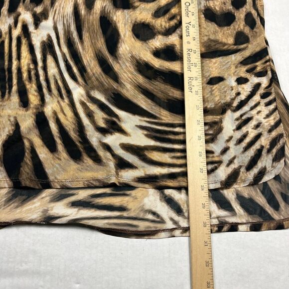 Chicos Travelers V-Neck Tunic Blouse Animal Print 3/4 Sleeve Lightweight 2 LARGE - Picture 7 of 13